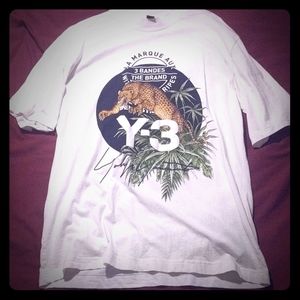 Y-3 Leopard graphic shirt